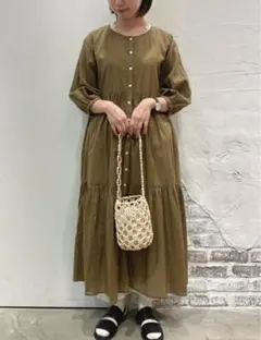 ティアードワンピース ロングワンピース