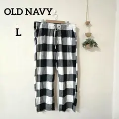 OLD NAVY チェック柄 イージーパンツ L クロップト丈
