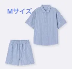 ストライプパジャマ（半袖&ショートパンツ）Mサイズ　　GU 【新品】