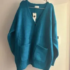 ターコイズ カラー カーディガン