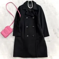 アーバンリサーチロッソカシミヤウールAラインコートブラックM