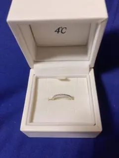 4℃　K10ホワイトゴールド ピンキーリング