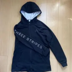 adidas ブラック フルジップフーディ