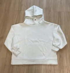 ホワイト フード付きパーカー Mサイズ