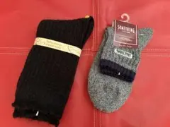 レディースソックス　tutuanna SOMETHING 2足セット黒　グレー
