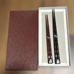 若狭塗　夫婦箸セット レッド＆ブラックのサムネイル