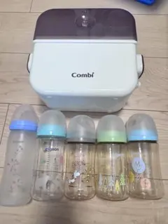 Combi 除菌ジョーズと母乳実感哺乳瓶5本セット