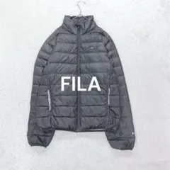 フィラ◇FILA ダウンジャケット M グレー 胸ロゴ ダウン80% 軽量 暖か