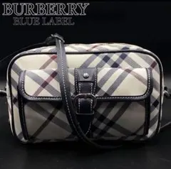 バーバリー ブルーレーベル ノバチェック ショルダーバッグ ブラック