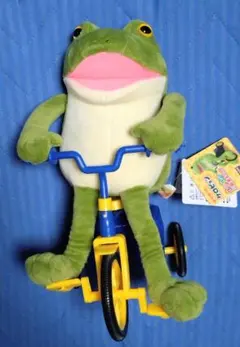 未使用 かえるのケロピョンぬいぐるみ 自転車ギミック おとぼけ