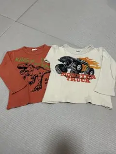 長袖カットソー2枚セット90cm