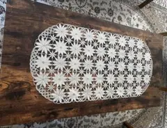 #美品アンティークのレーステーブルランナー