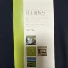 東急不動産ホールディングス 100株　株主優待券 2026年6月のサムネイル