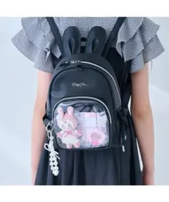 【新品】mezzo piano うさ耳リュック ブラックのサムネイル