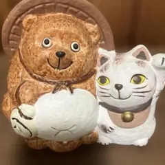 春限定価格【ぼんやり子だぬき】手乗りサイズ ヒダカナオト 陶器 桜色