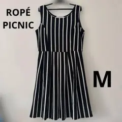 ROPÉ PICNIC ストライプ ノースリーブワンピース 38