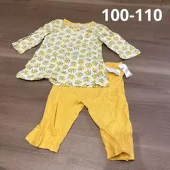 moimoln 花柄パジャマセット 100〜110cm