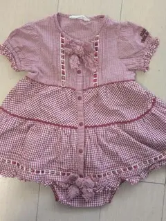 【BABY PINK HOUSE】　ワンピース　ギンガムチェック　パンツ付き