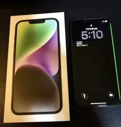 iPhone 14 256GB ブラック バッテリー76% 箱付き 緑線あり iPhone 14 256GB ブラック バッテリー76% 箱付き 緑線あり - メルカリ