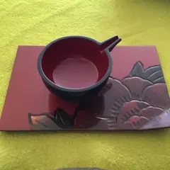 漆器　花台　２枚セット 花台 雲形三つ足（小） 黒 木製 漆塗り 漆器の井助