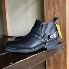 montage work サイドゴア　本革　リングブーツ　26cm　黒　ブラック