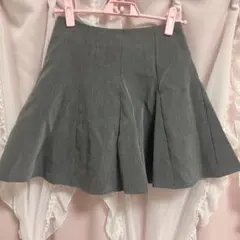GRL インパン裏地付きフレアミニスカート グレー