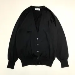 MOREJOY ナイガイ Vネックカーディガン ウール100% 洗える L