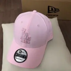 ニューエラ 9FORTY ラインストーン ドジャース キャップ 帽子 ピンク