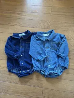 デニムロンパース 2点セット