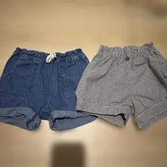 babyGap デニム　ギンガムチェック　ショートパンツ　セット 90サイズ
