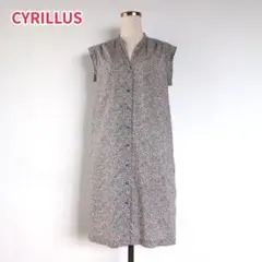 ★CYRILLUS　シリリュス　膝丈ワンピース　ロングシャツ　花柄　リバティのサムネイル