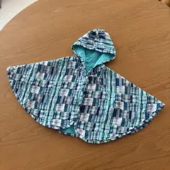 ミキハウス　ポンチョ　リバーシブル