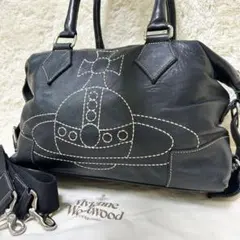 ヴィヴィアンウエストウッド オーブ 刺繍 デカロゴ 2way ショルダーバッグ