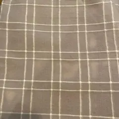 ウール生地　ベージュに白のチェック　幅140×160