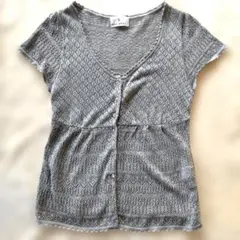 KUMIKYOKU グレー 半袖 トップス　ベスト