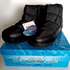 【新品買特】スノーブーツ 28cm 防寒 防水 防滑 サイドジップ付 裏起毛