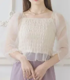 オフショルダー　オフショル　シアートップス　chico ナイスクラップ vis