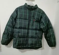 ラルフローレン ダウンジャケット ブラックウォッチ チェック 紺緑 160cm