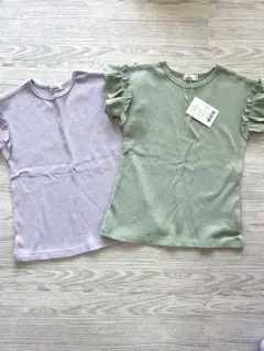 pairmanon フリル袖 リブノースリTシャツ 2枚セットのサムネイル