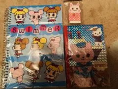 swimmerノート二冊、消しゴム