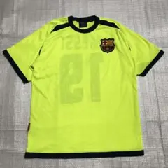 FCB #19 メッシ サッカー ゲームシャツ M イエロー 半袖 Tシャツ