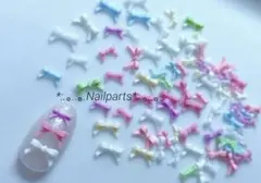 ♡ミニリボン♡ ネイルパーツ　80個