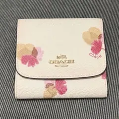 COACH ミニ財布 三つ折財布 ピンク 訳あり