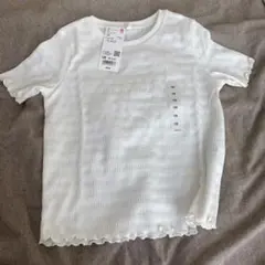 UNIQLO 女の子 オフホワイト メロウTシャツ 120cm