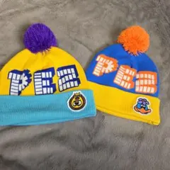 お値下げしました⭐カラフルニット帽 二点セット