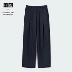 【UNIQLO】 ブラッシュドジャージータックワイドパンツ　コントワーデコトニエ