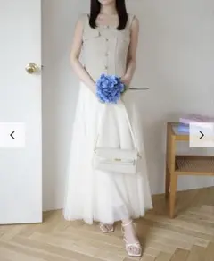 カプリシューレマージュ♡ 2SETチュールキャミワンピース 定価1.6万