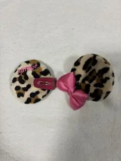 ミニー ヒョウ柄ヘアピン