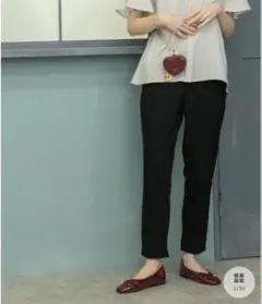 オペークドットクリップ☆ハイストレッチスティックパンツＬサイズ