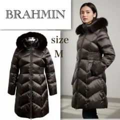 新同BRAHMIN ダウンコート M チョコレートブラウン ファスサンファール